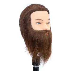 연습용 남성 100% 인모 통가발 10인치 이용 수염 미용가발