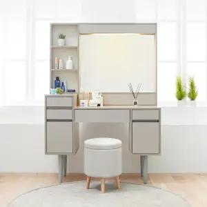 원마인드 몰든1200 입식수납 화장대 조명거울