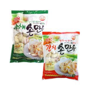 삼육 김치손만두 야채손만두 1kg 냉동 채식만두 비건