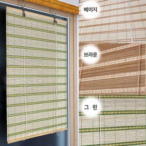 코매트 천연 대나무 자동 문발 중(120X160)창문 현관 햇빛가리개 블라인드 갈대발 대나무발 자동발