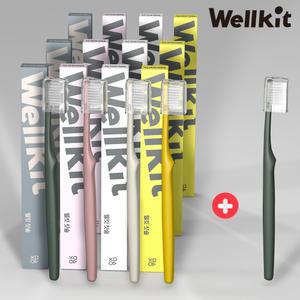 [Wellkit] 웰킷 핏솔 온가족 프리미엄 치과칫솔 생분해 PLA 칫솔대 12개+ 1개 (체험분)