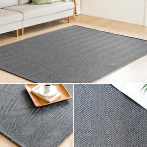 웰러그 먼지없는 트리드 사이잘룩 러그 워셔블 카페트 다크그레이, 200x300, 1개