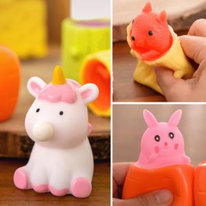 [문구티쳐] 말랑이 KC 인증 장난감 세트 (4종) 토끼 다람쥐 치즈쥐 유니콘 스퀴시 장난감