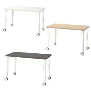 LAGKAPTEN 테이블(120x60)+KRILLE 바퀴다리세트/책상