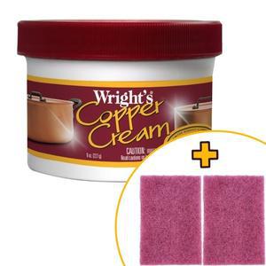 [끈다리]와이만 구리광택제+무흠집수세미 2P 냄비 놋그릇 청소 쿠퍼크림