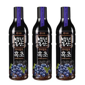 샘표 백년동안 흑초 블랙블루베리 900ml 3개