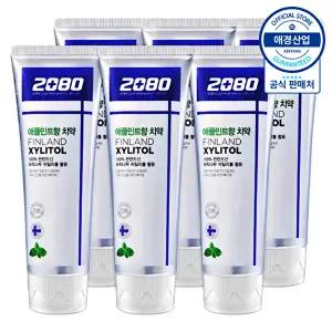 [애경]2080 X 자일리톨 애플민트향 치약 100g x6개