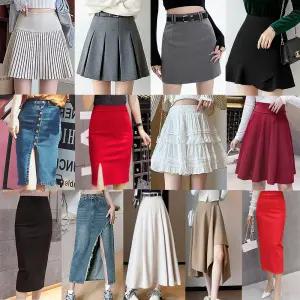 (도도한걸)여성스커트/정장치마/H라인/미니/체크/주름/청/면/롱치마/데님/미디/정장바지/슬랙스/바지/튤립/가죽/레더/쉬폰/망사/캉캉