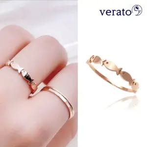 베라토 14K 18K 행운의 물고기 데일리 반지