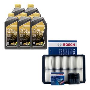 더뉴그랜저IG 하이브리드 엔진오일 에스오일 세븐골드 0W20 5리터 보쉬 필터 세트