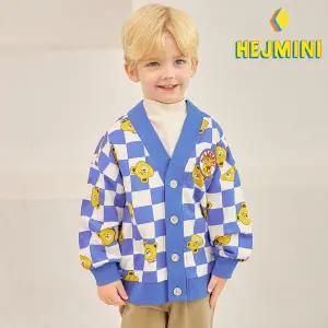 [헤이미니] 동글동글곰돌이체커보드가디건