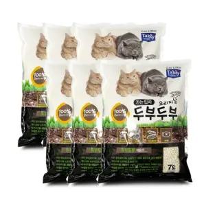 테비 두부두부 고양이두부모래 오리지날 가는입자) 7L x 6개