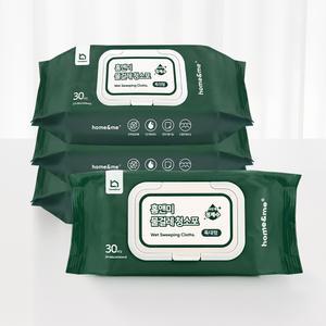 물걸레 청소포 특대형 120매 청소물티슈 캡형 (30매X4팩)