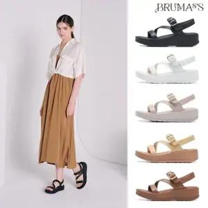 브루마스 소가죽 아치 커브드샌들