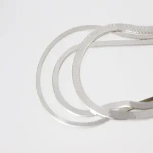 뱀줄 3mm 스네이크 은목걸이 실버체인 남자 여자 남성 여성 얇은