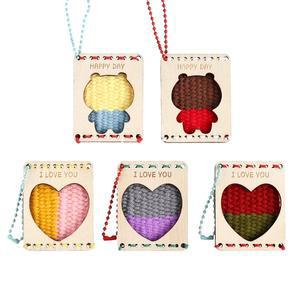 [펠트친구]직조 위빙 사각 가방고리 만들기 / 패키지 키링 diy 소품 양말목 베틀 미니