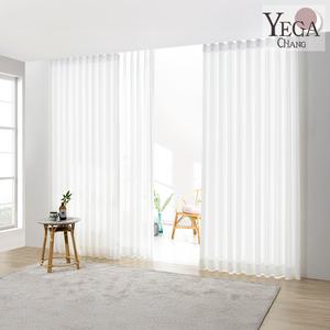 예가창 형상(주름유지) 평식 핀형/아일렛 쉬폰 커튼 2장, 높이 맞춤 제작