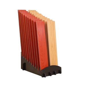 원목 마루 진열대 선반 견본 플립 싱글 주방 300x200mm 용량 검정 10개 대리석