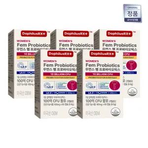 펨 도피러스 알엑스 100억 여성 질유산균 펨 프로바이오틱스 60캡슐 5개