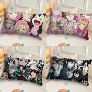 블루바구니 귀멸의 칼날 캐릭터 양면 초극세사 무이치로 시노부 쿠션 침대 머리맡 베개