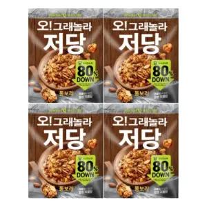 오리온 오 그래놀라 저당 통보리 900g 4개