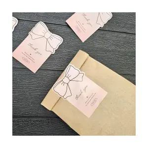 리본 10장묶음 땡큐 스티커 포장