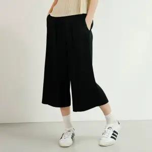 [와이오와이][택가122000원]큐롯 플리츠 팬츠_블랙