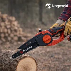 나가사키 20CM 무선 미니 충전톱 마끼다 소형 전동 체인 전기톱 NS-908