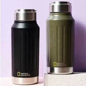 내셔널지오그래픽_로버 이중스텐 텀블러(블랙/카키)
