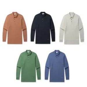 26년 코오롱 브렌우드 남자 긴팔 폴로티 카라 티셔츠 오피스룩 에센셜스 베이직 긴발티셔츠