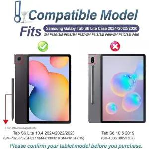 [정품] APHBZGE 삼성 갤럭시 S6 라이트 10.4인치 2022 2020용 키보드 케이스, S 펜 홀더가 있는 라이트용 1