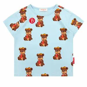 [롯데백화점]베베드피노 올 오버 애플 봉봉 반팔 티셔츠_BP42TR320