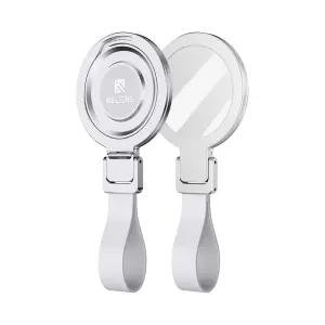 멜리언스 듀얼 마그네틱 맥세이프 메탈 링홀더 핸드폰 자석거치대 그립 스트랩 톡 프로 실버
