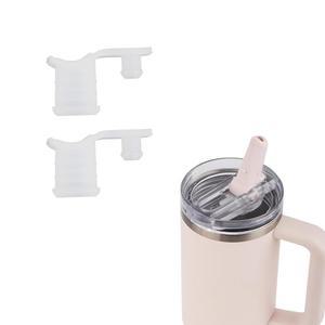 [미국배송] 스탠리 켄처 프로투어 플립 스트로 텀블러 30온스 실리콘 유출 스토퍼 물병 뚜껑 씰 플러그 교체 부품 액세서리 BPA 프리(투명)용 2개 교체용 누수