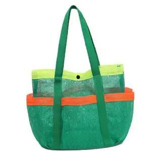 메쉬 목욕 가방 스포츠 물놀이 대용량 수영 가방 바캉스 휴대용 어린이 물빠짐 사우나 헬스장 토트 수납