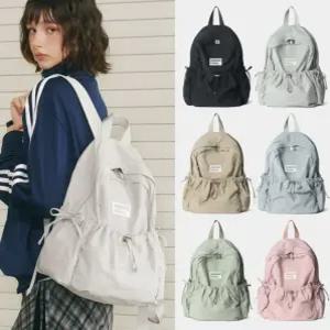 예약발송 미니 리본 포켓 백팩 6컬러