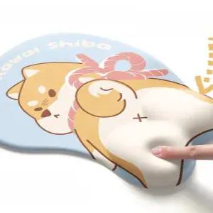 시바견 엉덩이 강아지 마우스패드 손목보호 받침대