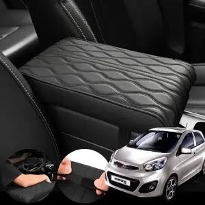 기아 모닝(올뉴)(11~) 1.0 모템 차량용 가죽 팔걸이 콘솔쿠션 검정 1개