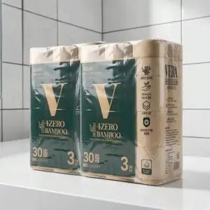 [VERA] 베라 4ZERO 무해력 뱀부 3겹엠보싱 25M 30롤 X 2팩 대나무 화장지 휴지