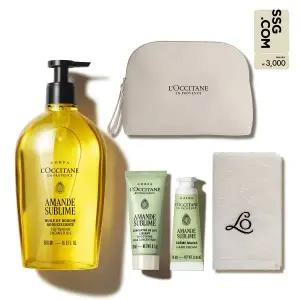 [록시땅](강남점)[기프트][단독] 아망드 소프트닝 샤워 오일 500ml 세트 (+디럭스 2종+파우치+타올+상품...