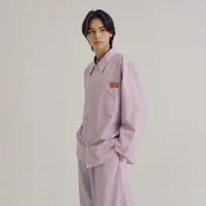 [오르시떼](강남점)남녀공용 H317 스트림퍼플 긴소매 파자마 세트