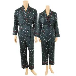 [스타필드 하남] 솔브 세일 은은한 광택감과 신축성이 있는 실크감촉 도트나염 파자마 (SPA2325M_W)