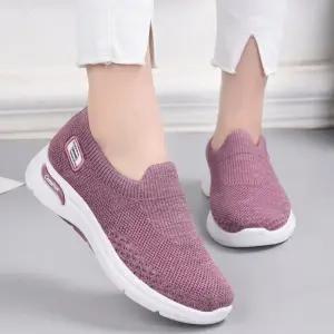 여성 슬립온 운동화 메쉬 통기성 초경량 쿠션 편한신발 데일리 산책화 4컬러