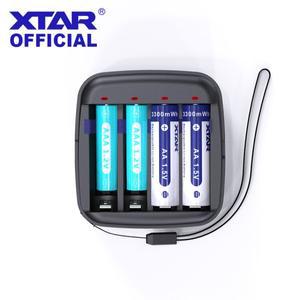 XTAR-AAA AA 충전기 리튬 이온 1.2V NI-MH 충전식 배터리 타입-C 입력 USB 출력 파워뱅크 1.5V BC4