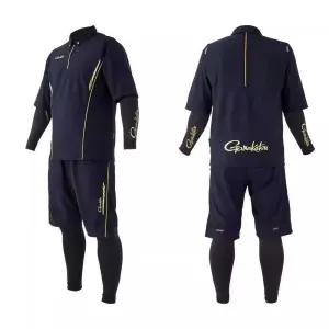 가마카츠 쿨 슈트 세트 GM3779 낚시복 블랙골드
