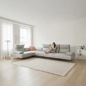 오드 6인 코너형 비건레더 스윙 소파