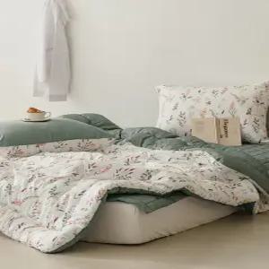 세사온라인 사계절 먼지없는 알러지케어 차렵이불 패드 세트 올리브그린 (SS /Q)