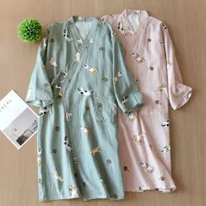 커플 고급 면 바스로브 마사지가운 커플샤워가운 홈웨어 커플홈웨어