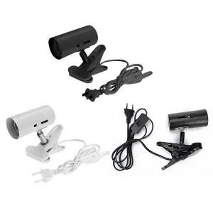 온열등 파충류 히팅조명 거북이 어항 가열 조명 거치대 360 도 회전 E27 램프 소켓 UVA UVB 클립 온 전구