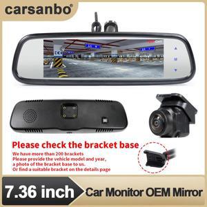 카산보 7.36인치 LED 실내 LCD 후방 카메라 디스플레이 주차 모니터 후진 특수 브래킷 포함